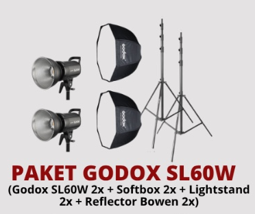 Godox SL60W x2 (Paket 2 Lampu)